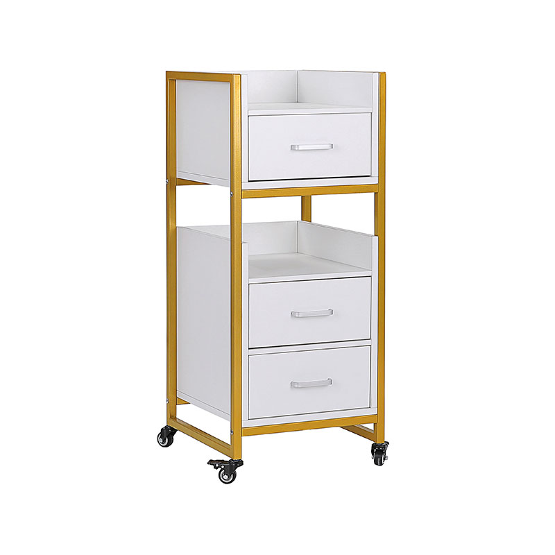HZ2070Z White at gold salon trolley cart