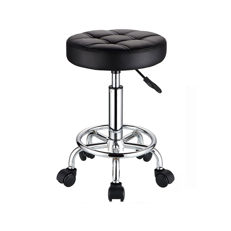 HZ6002C Black rolling swivel salon stool chair