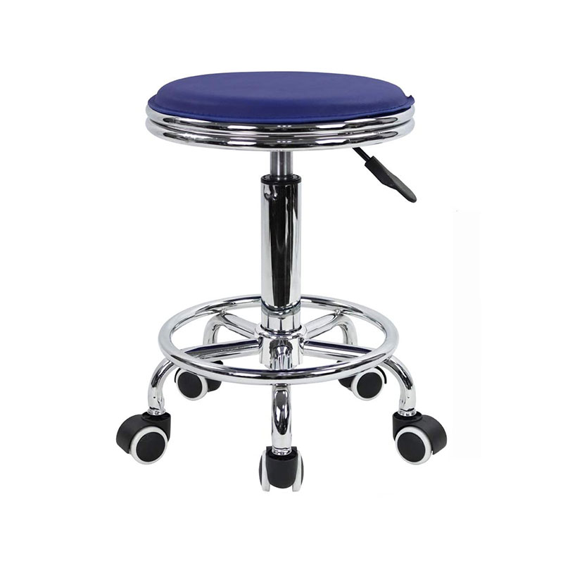 HZ6002B Klein blue seat adjustable rolling stool