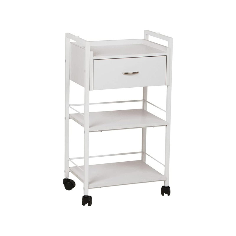 HZ2037 White salon trolley cart na may mga gulong