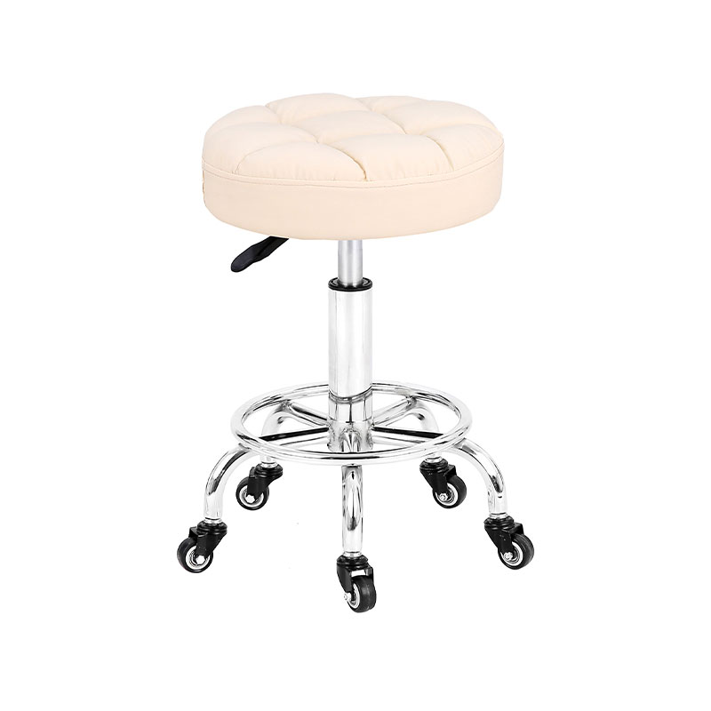 HZ2204W Hydraulic adjustable salon stool na may ring footrest