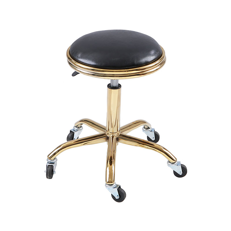 HZ6012 Rolling stool gold vanity stool na may mga gulong