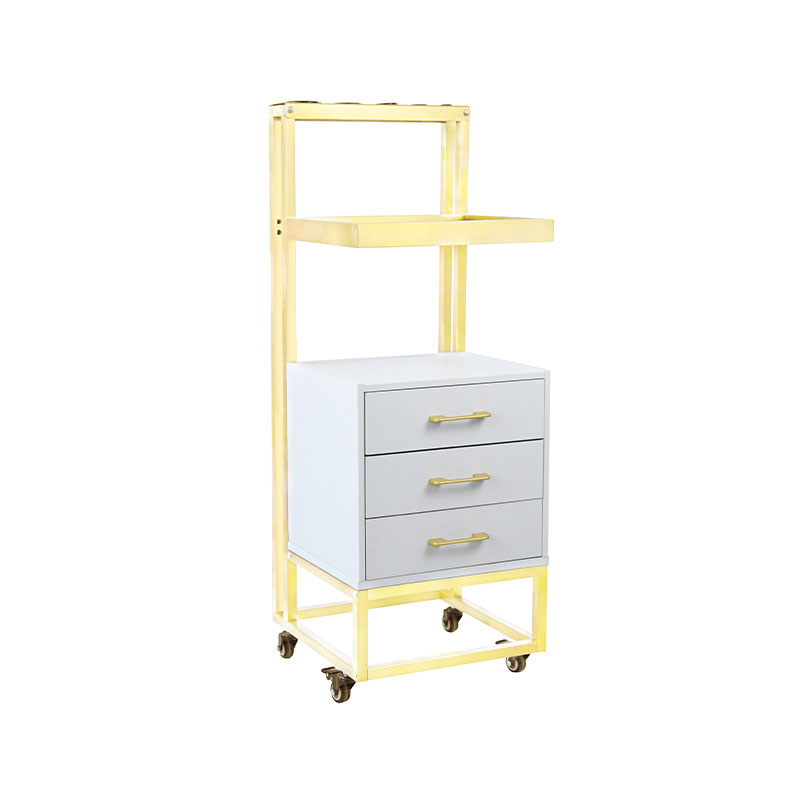 HZ2078BK / HZ2078W Rolling salon cart na may mga storage drawer