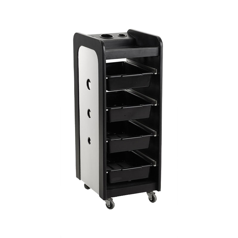 HZ2012 Rolling beauty trolley facial cart na may glass top