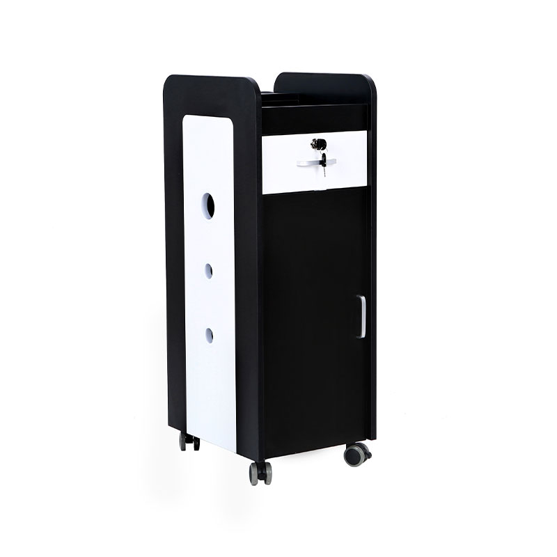 HZ2013 Black at white salon trolley storage cart