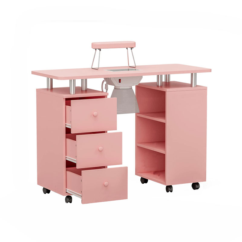 HZ400PK / HZ400 Manicure table na may dust collector, gray na marbling nail desk
