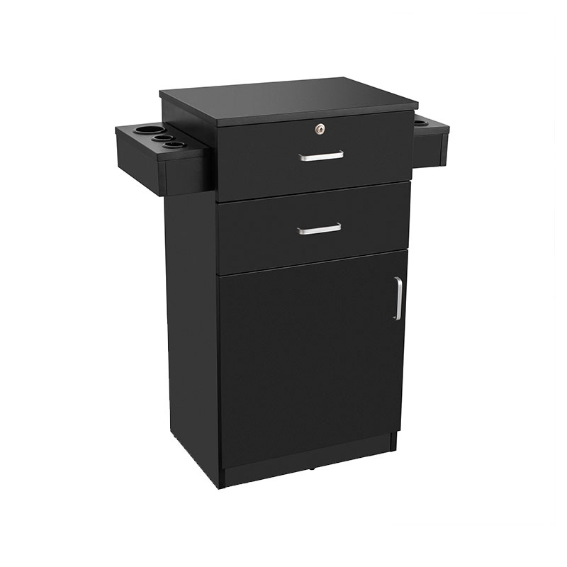 HZ2023 Wooden salon station na may lock para sa hair stylist hairdresser