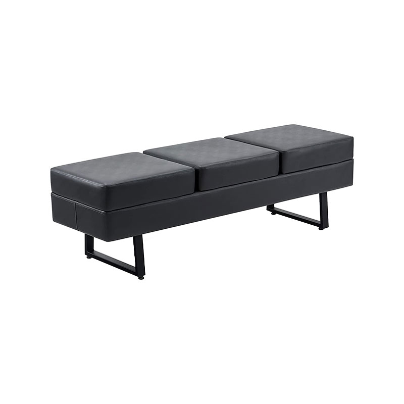 HZ7008 Black heavy duty salon guest reception bench
