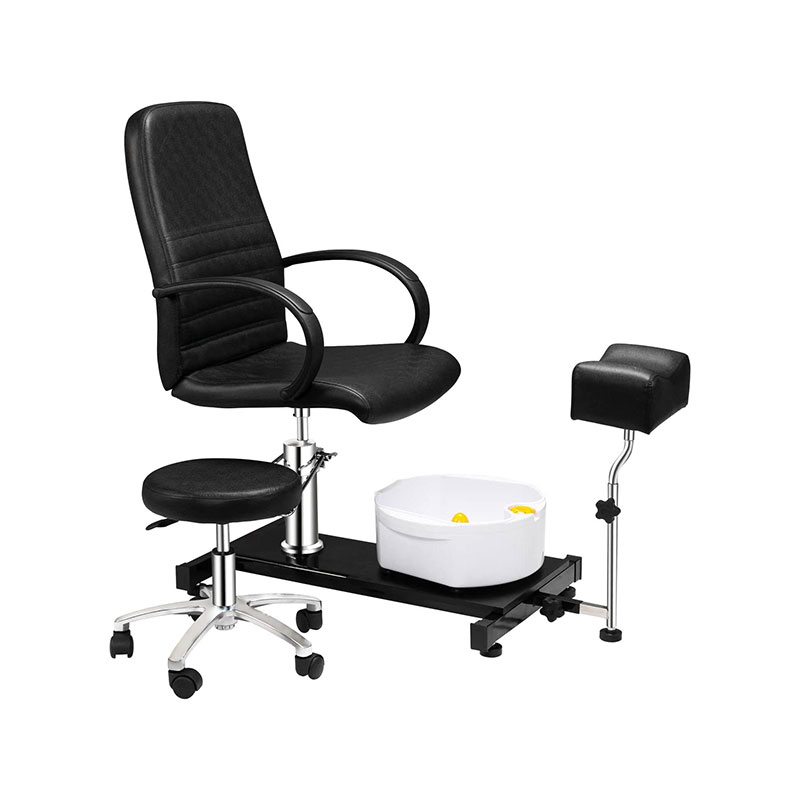 HZ1003DBK / HZ1003DWH Reclining pedicure chair na may stool