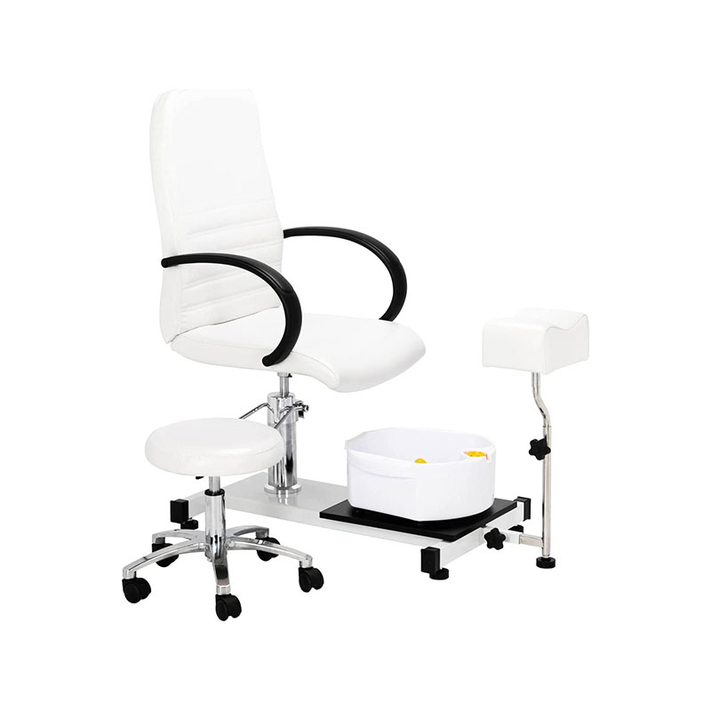 HZ1003DBK / HZ1003DWH Reclining pedicure chair na may stool