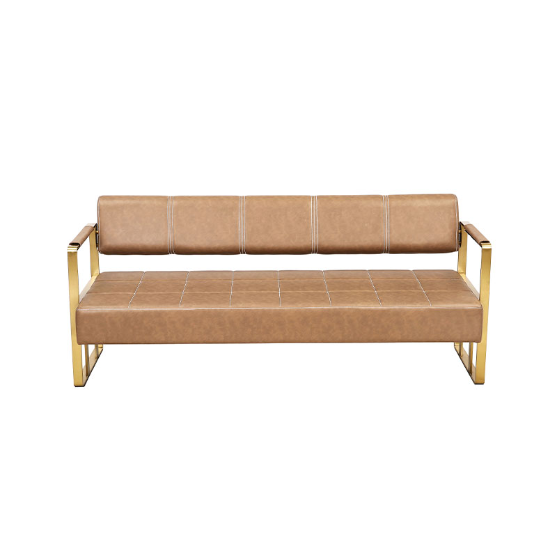 HZ7015 / HZ7015BR / HZ7015ST Black at gold beauty salon waiting bench
