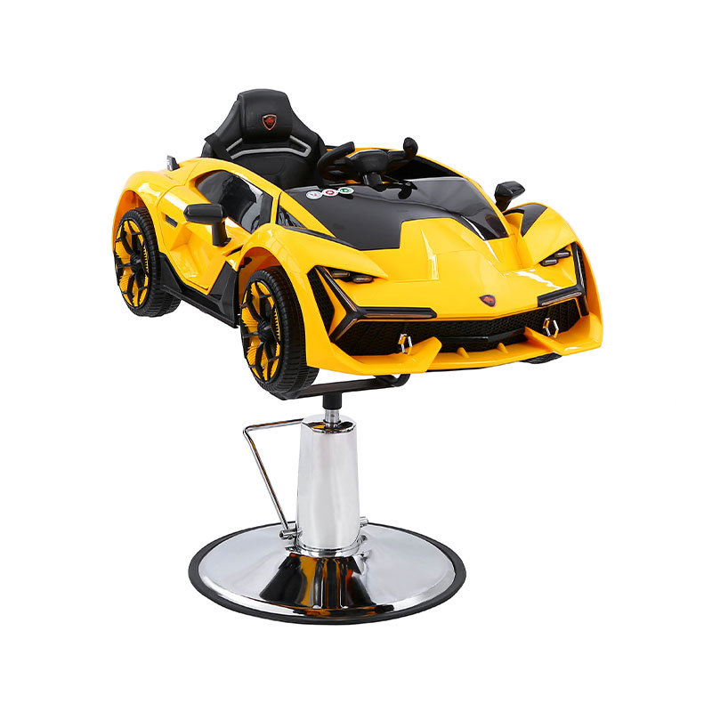 HZ8103Z Mga upuang barbero ng bata na hugis dilaw na kotse