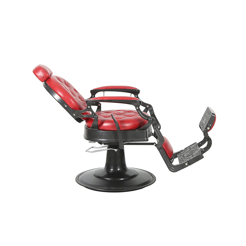 HZ8799 Red retro barberchair heavy hydraulic reclining chair