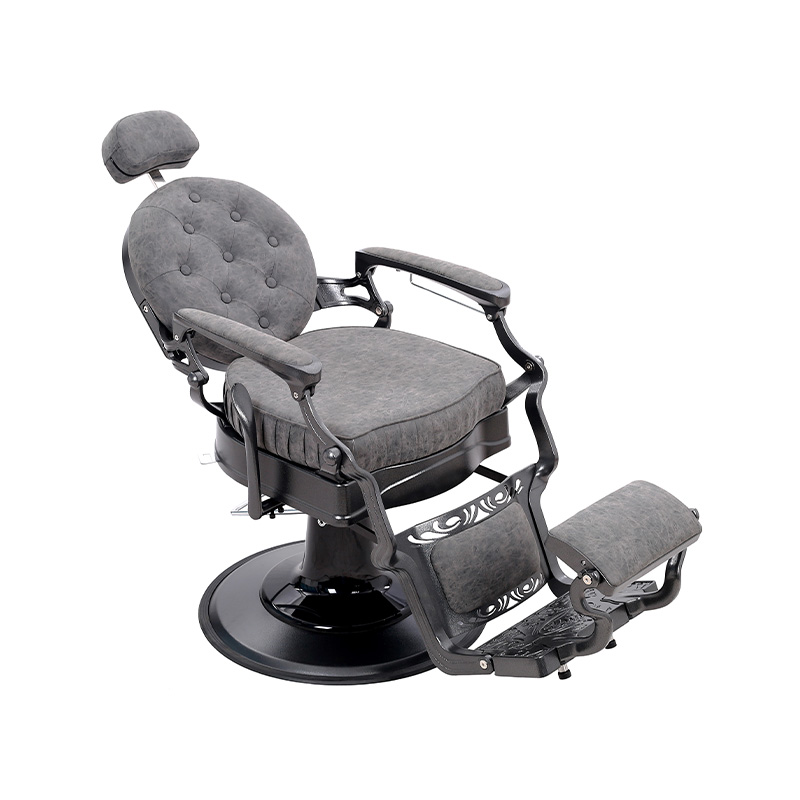 HZ8799M Gray square cushion hydraulic retro hairdressing chair