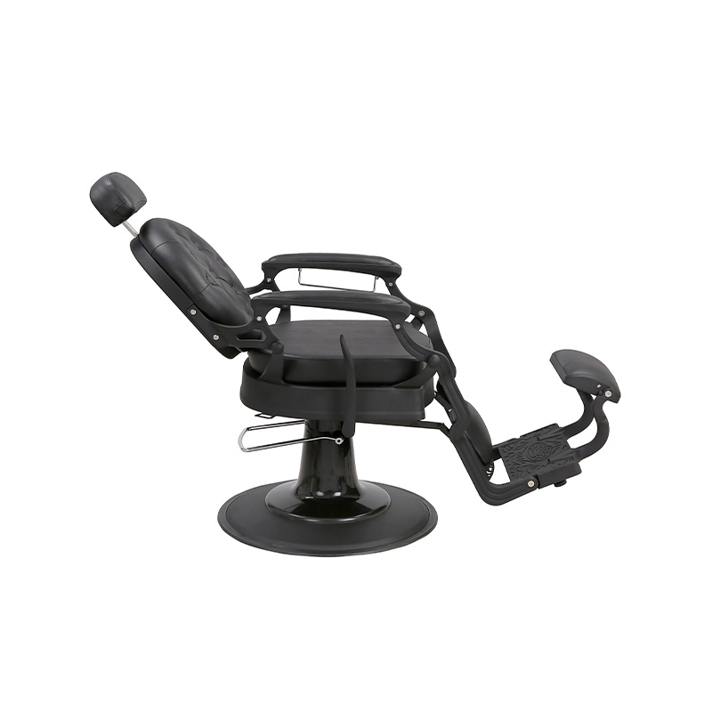 HZ8799Y-F Black square cushion barber chair