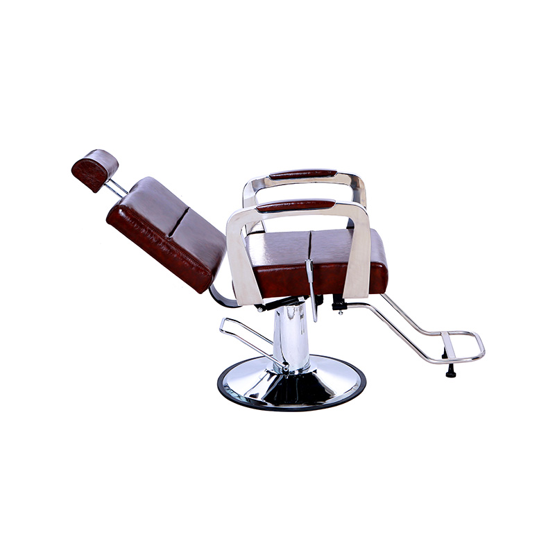 HZ8744 Brown na may sliver armrest na all purpose salon chair