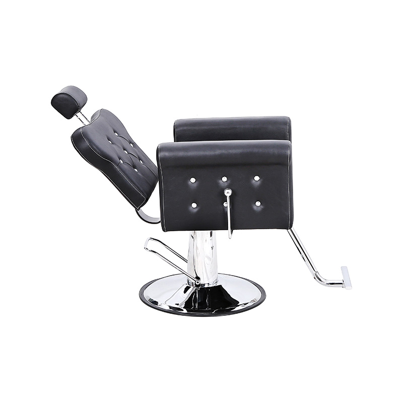 HZ88131B-GD / HZ88131B-GY / HZ88131B-LZ All purpose salon chair na may reclining back at tufted button, mga stylist chair