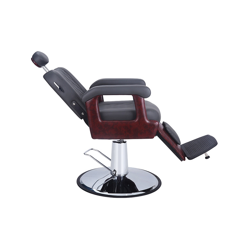 HZ8782Z Madilim na may mahogany heavy duty reclining barber chair
