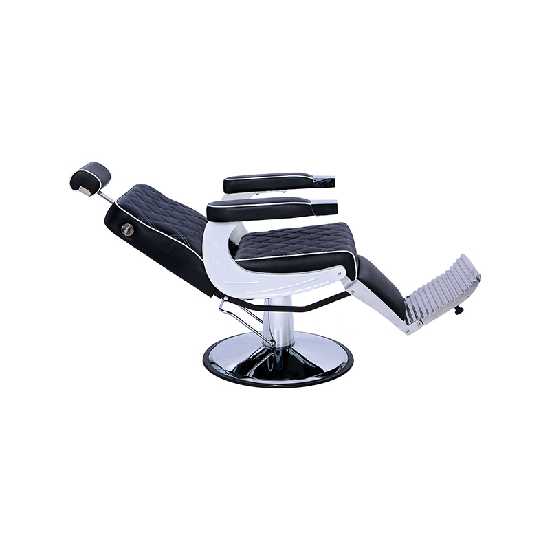 HZ8770 Black diamond-shaped grid square backrest all purpose barber chair