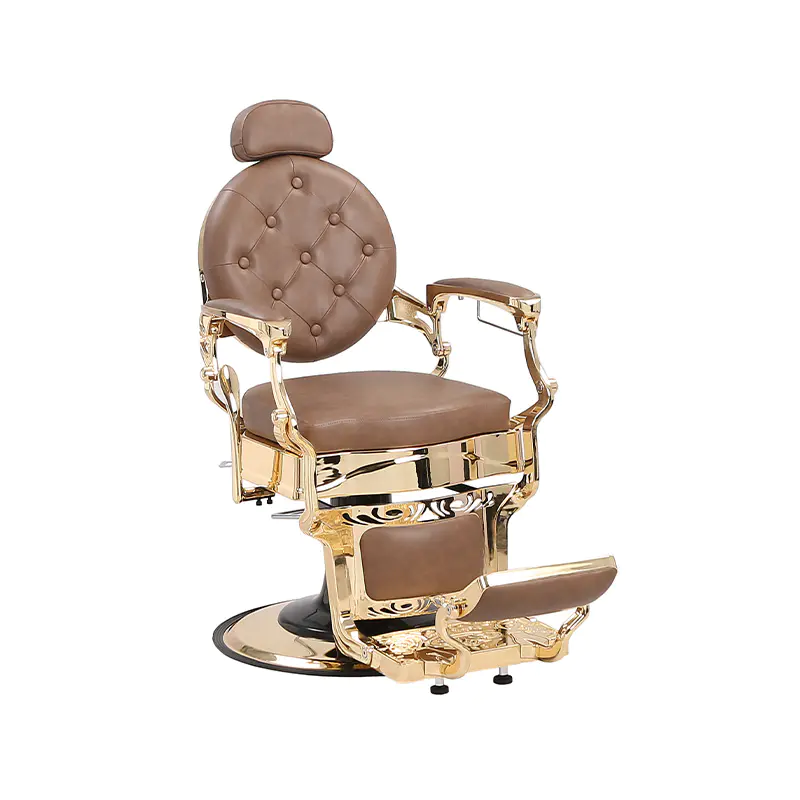 HZ8799B-K / HZ8799B-R / HZ8799G-R / HZ8799H-Z Barber chair na kulay itim na may gintong frame