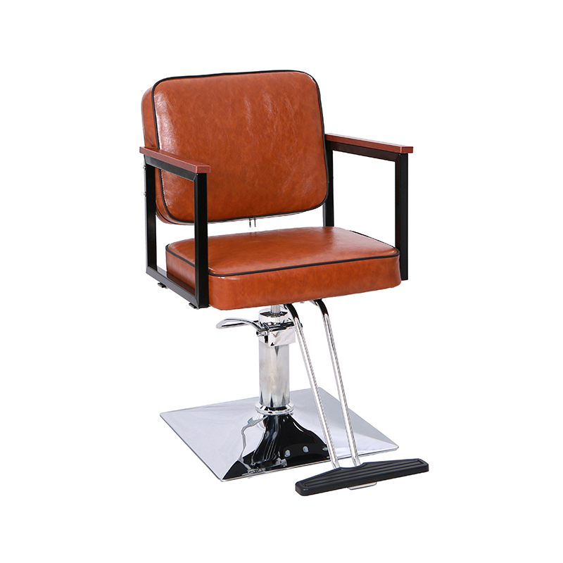HZ88113BK / HZ88113 Black/brown square backrest styling salon chairs