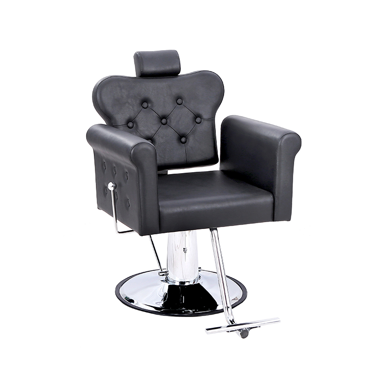 HZ88131B-GD / HZ88131B-GY / HZ88131B-LZ All purpose salon chair na may reclining back at tufted button, mga stylist chair