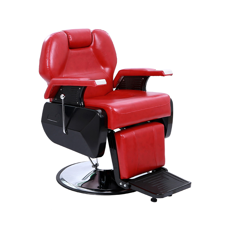 HZ8702CRD Pig blood red classic men's heavy hydraulic barber chair
