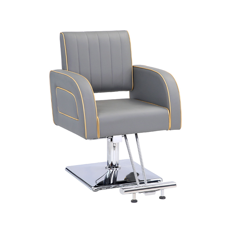 HZ88162Z Gray na nakatanim na gintong barber shop styling chair