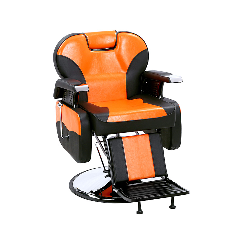 HZ8700BG Orange at black hair salon hydraulic chair