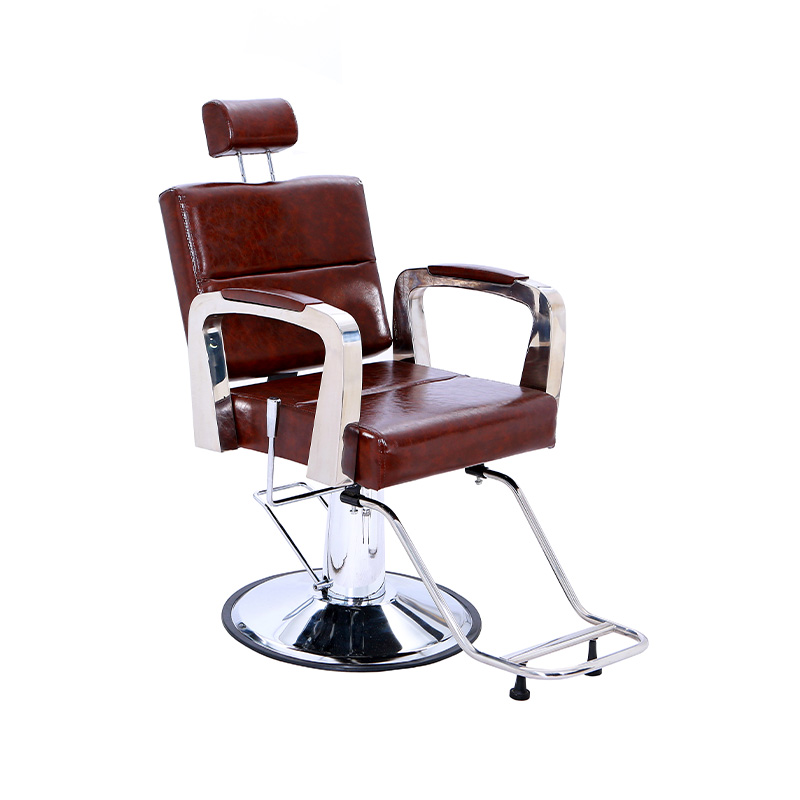 HZ8744 Brown na may sliver armrest na all purpose salon chair