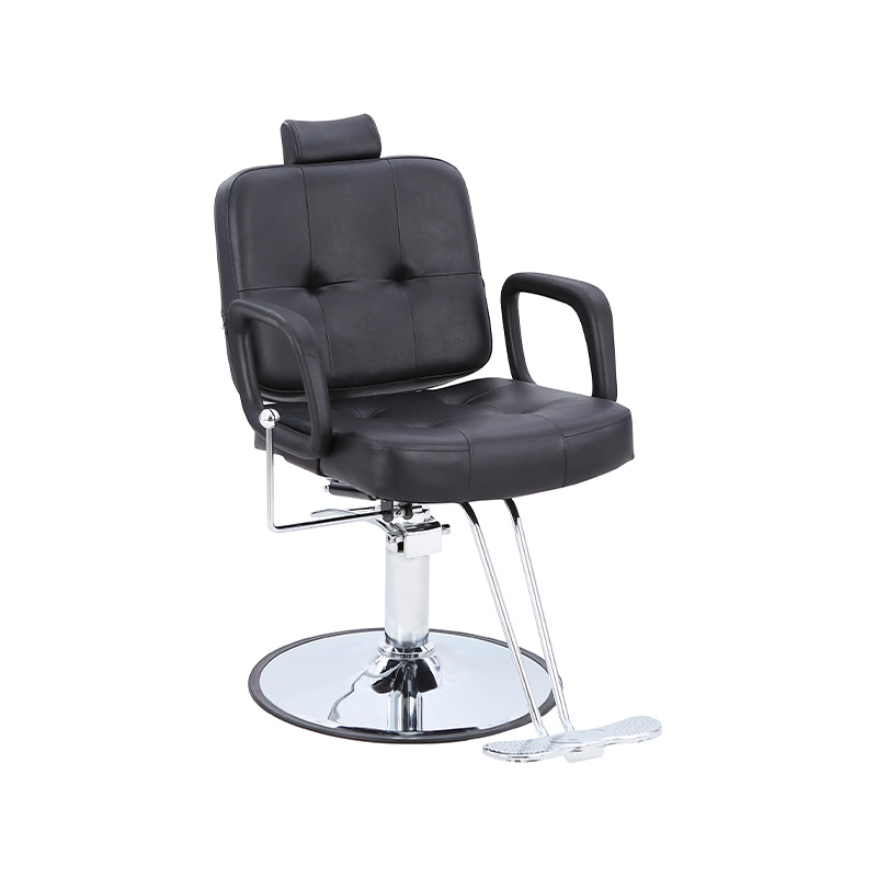 HZ8838C Black with rubber foot pedal reclining styling chair