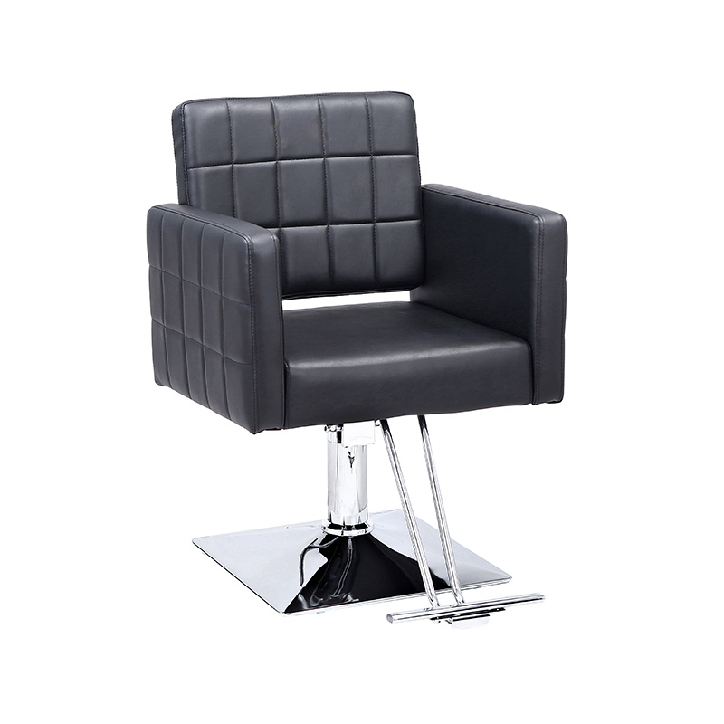 HZ8822CZ Black square hydraulic barber chair footrest na may dagdag na peg, salon chair para sa hair stylist
