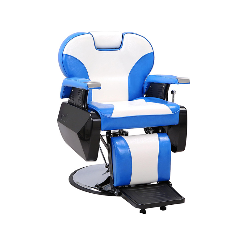 HZ8702BU Puti at asul na classic heavy-duty hydraulic hairdressing chair