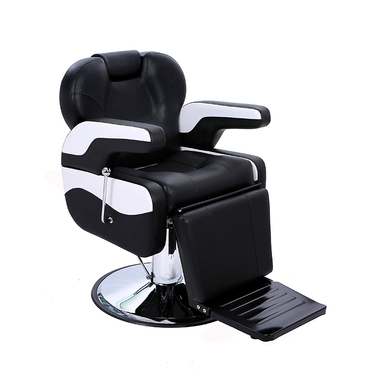 HZ8702G Black at white classic barber chair