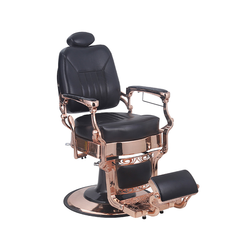 HZ8766 Rose gold frame retro barber chair