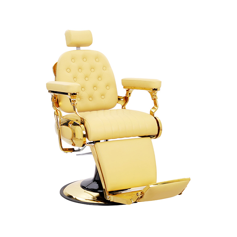 HZ8796C Yellow gold-plated frame eyebrow shaving vintage salon chair