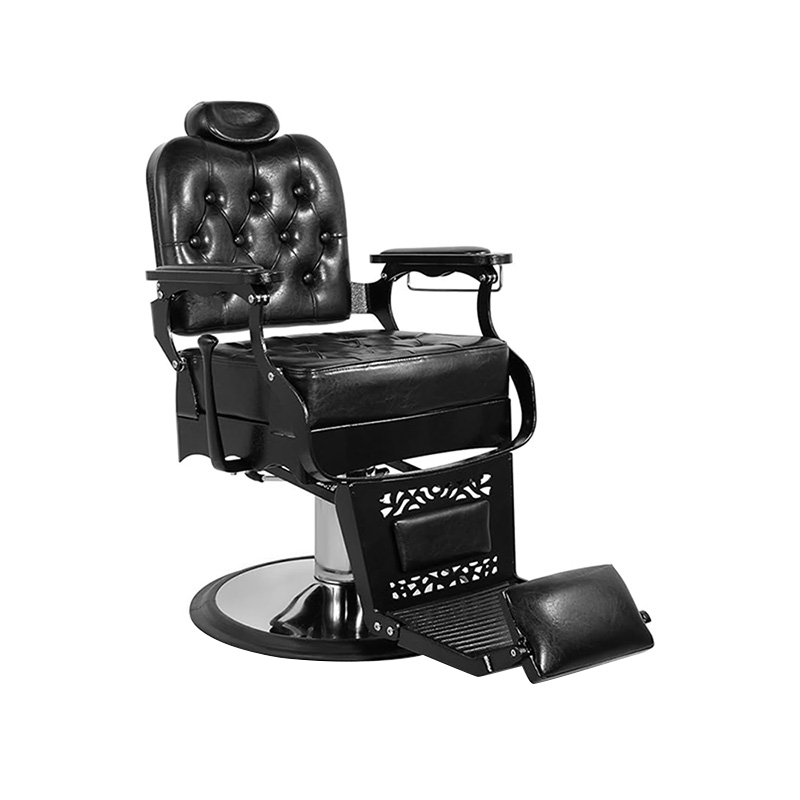 HZ8798 Black square backrest buckle vintage hair salon chairs
