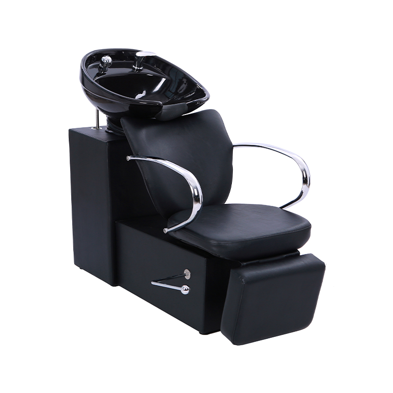 HZ9094 Salon reclining shampoo chair na may leg rest