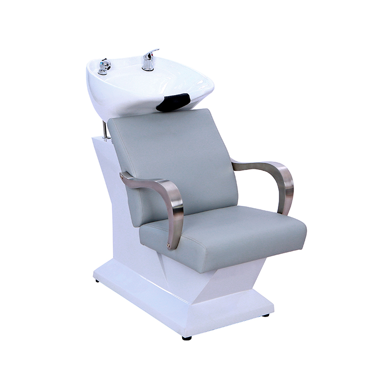 HZ9096 Haze asul na lababo sa paghuhugas ng buhok sa backwash unit na istasyon ng shampoo