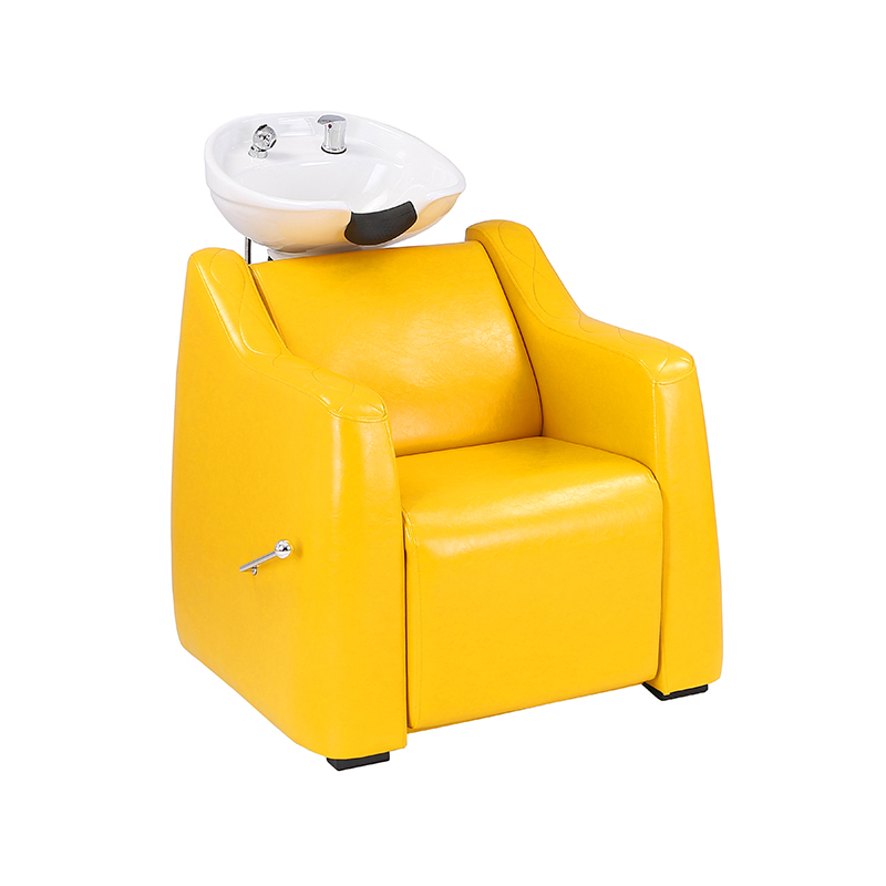 HZ8136 Yellow hair washing station shampoo chair