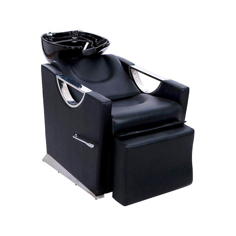 HZ9004 Adjustable ceramic shampoo mangkok lababo at upuan set