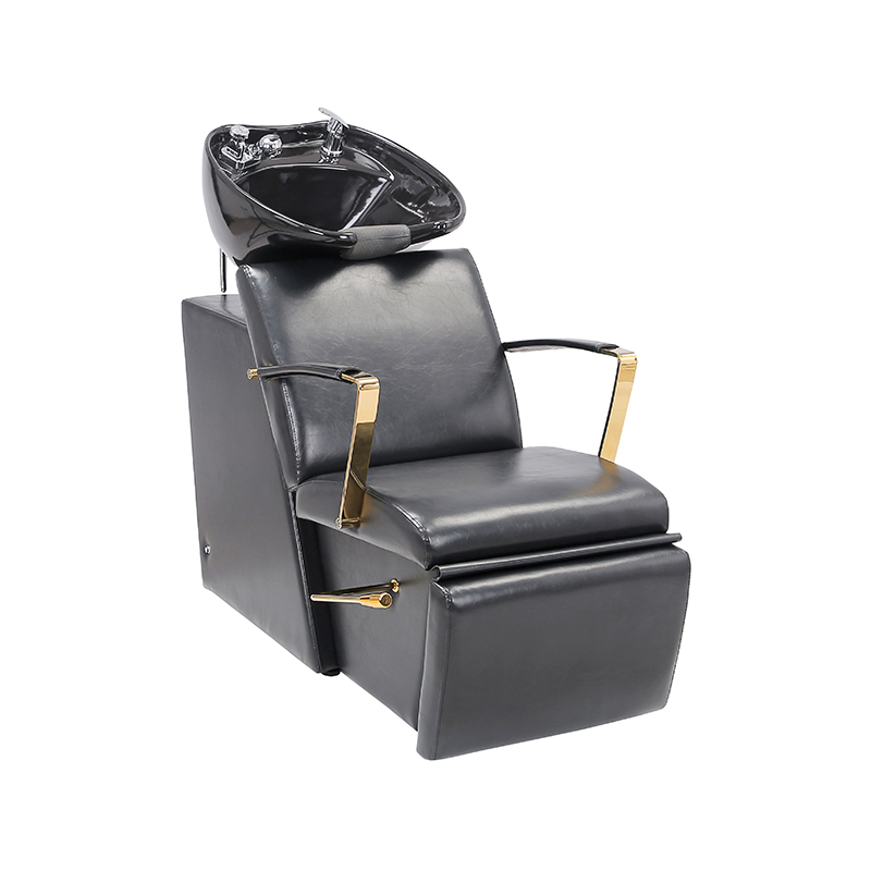 HZ9053Z Golden armerest shampoo chair na may leg rest