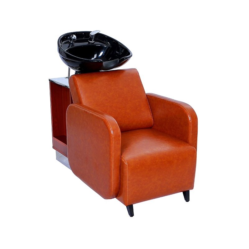 HZ9061 Brown na may cabinet beauty salon shampoo chairs