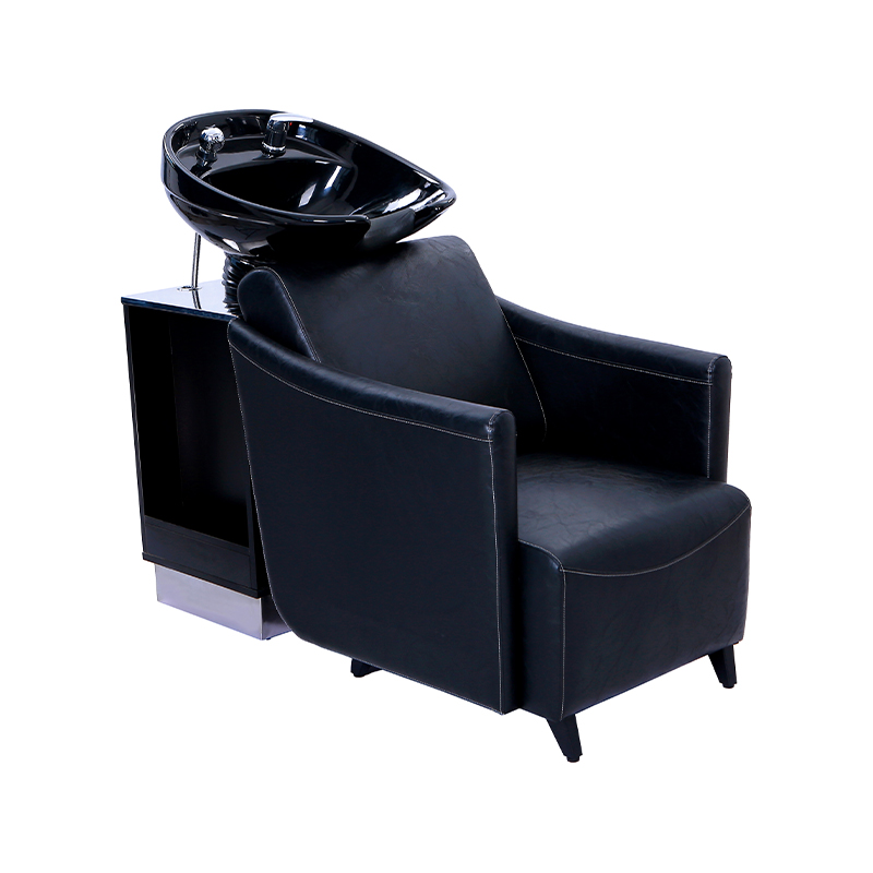 HZ 9060 Black salon shampoo cabinet na may shampoo chair