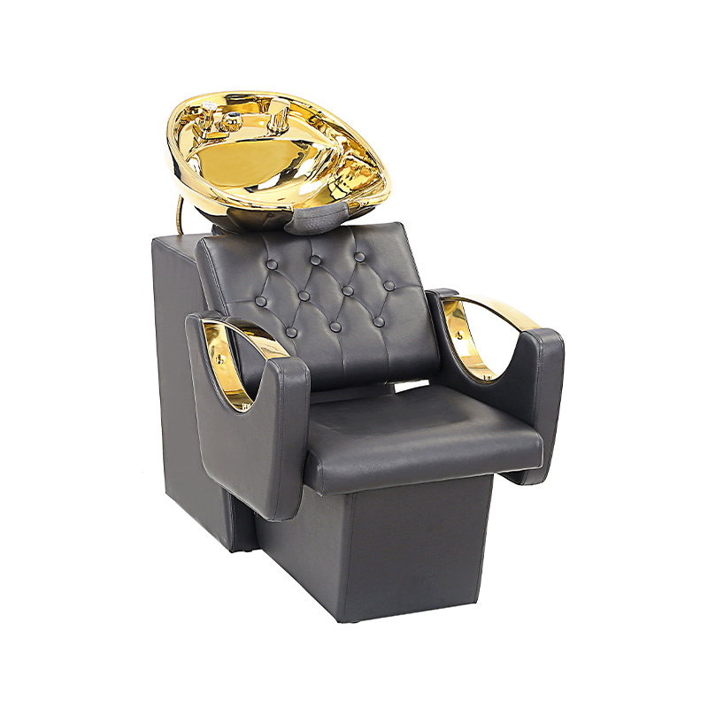 HZ9106G Golden shampoo station chair